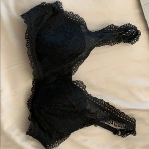 black bralette